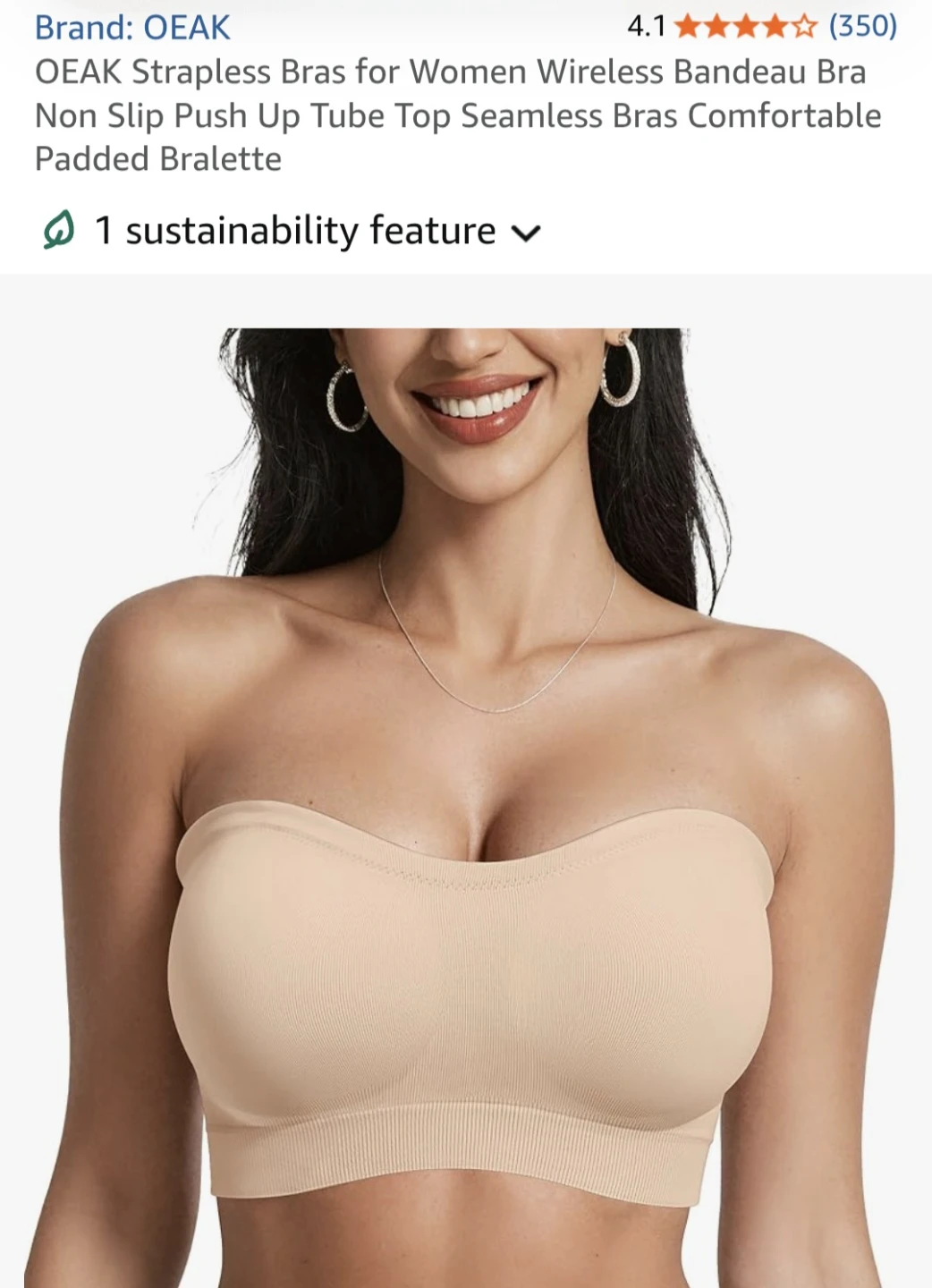 OEAK Wireless Bandeau Bras for Women - photo 3