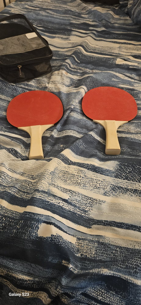 Two Ping Pong Rackets with a case