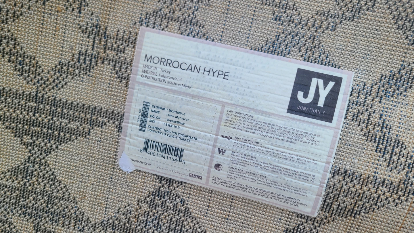 Jonathan Y Moroccan Hype Rug Cream/Black 5x8 - photo 5
