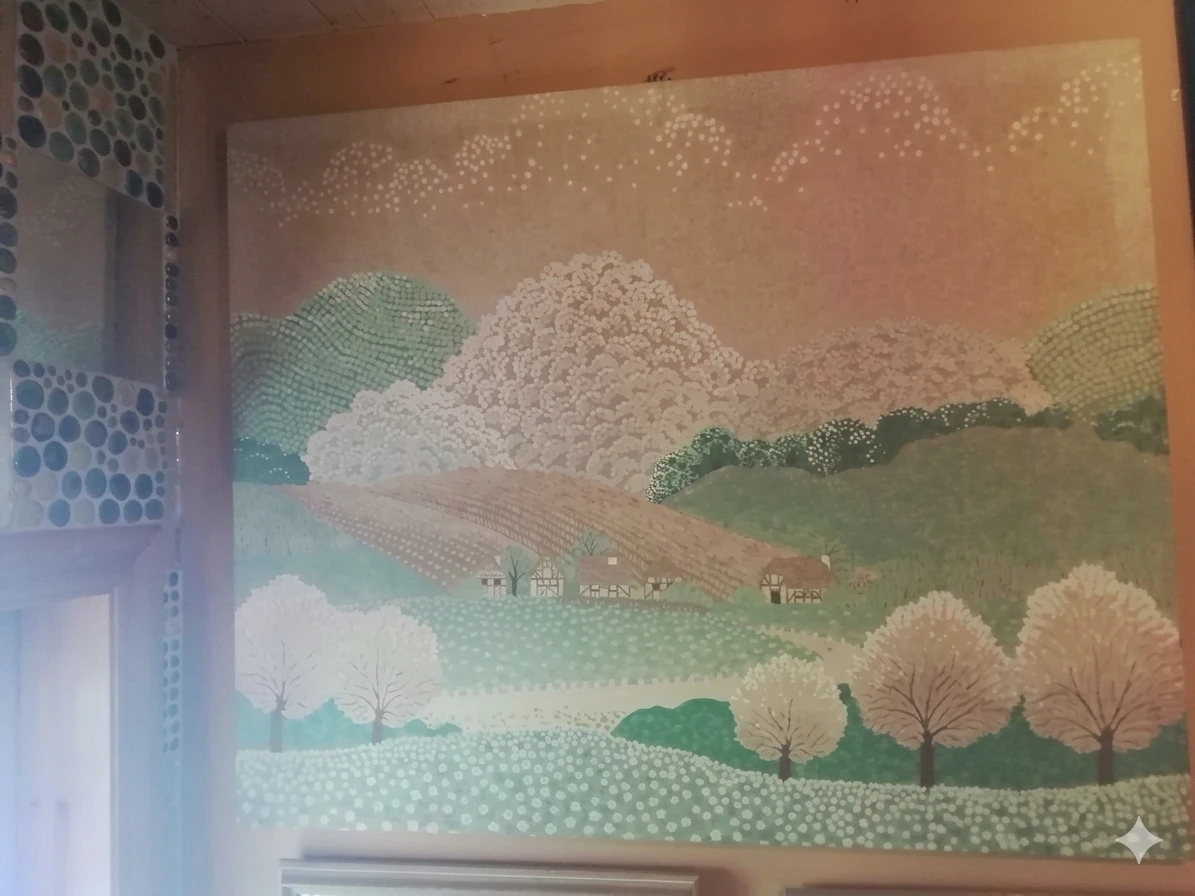 Vintage Ivan Rabuzin "Big Forest" Large-Format Textile