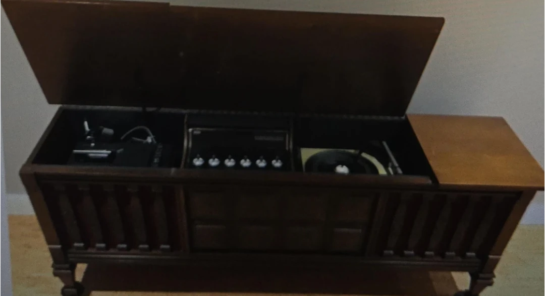 Vintage console record player