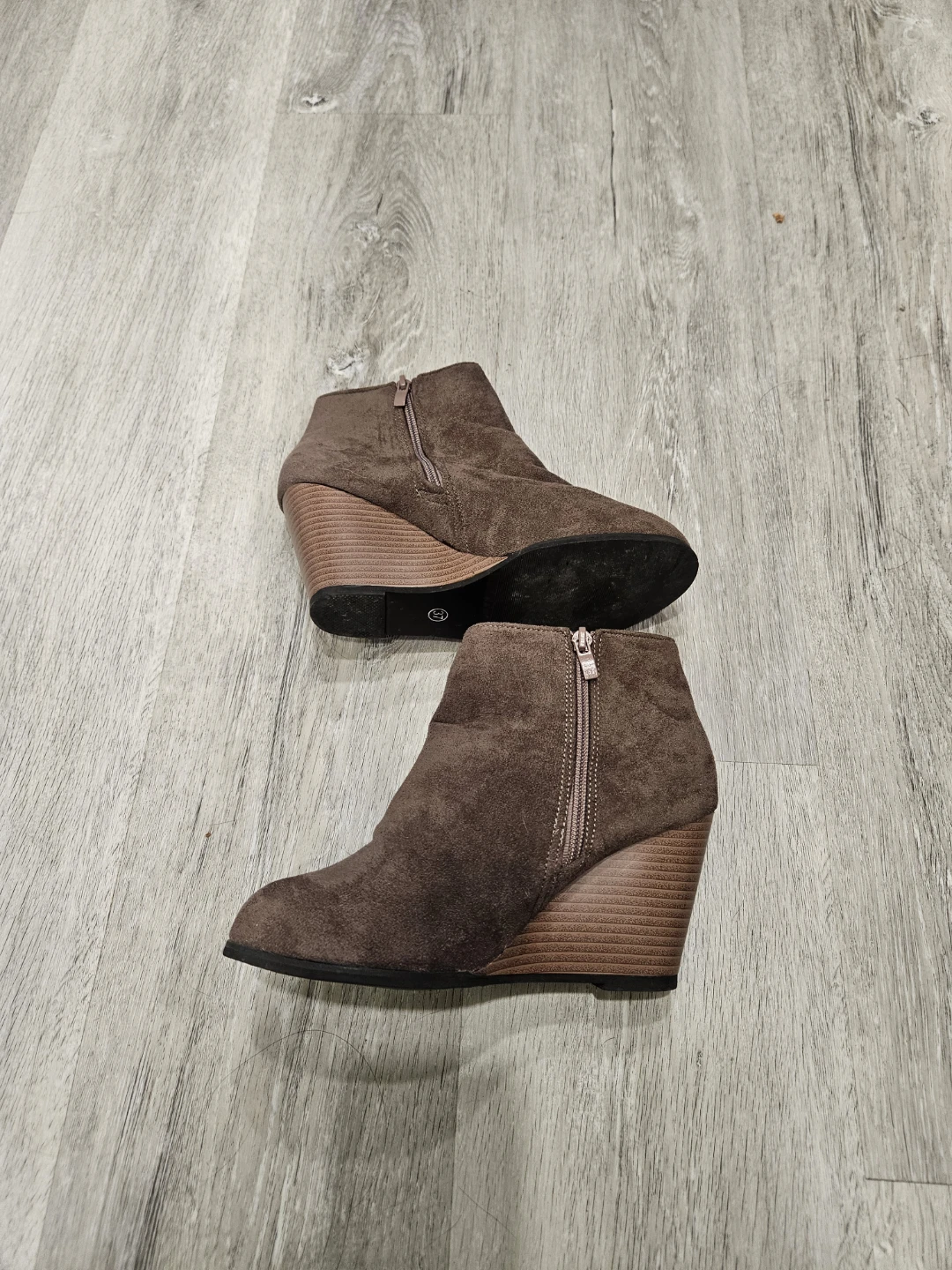 Brown Wedge Ankle Boots