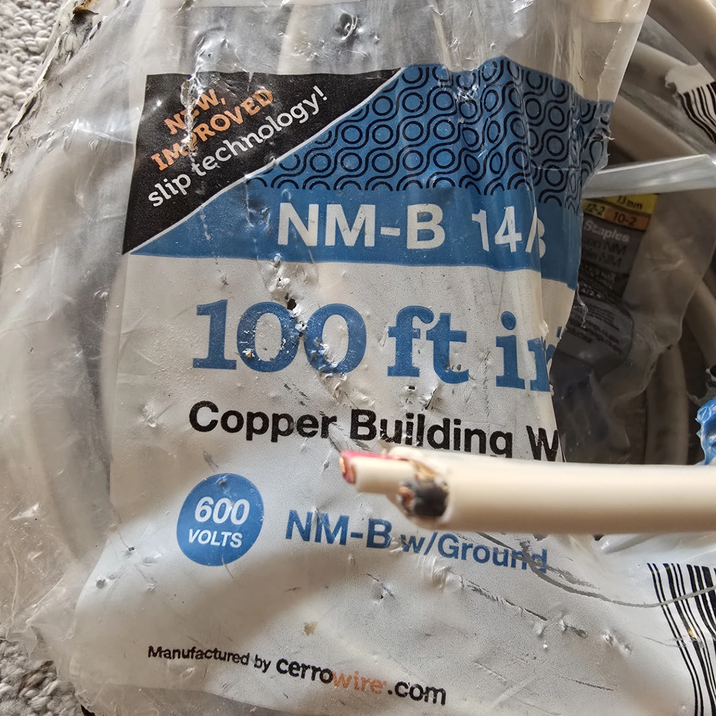 CerroWire NM-B 14/3 100 ft Indoor Copper Building Wire