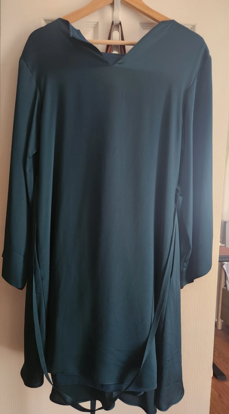 Banana Republic Blue Satin Twist-Waist Dress – Size M - photo 2