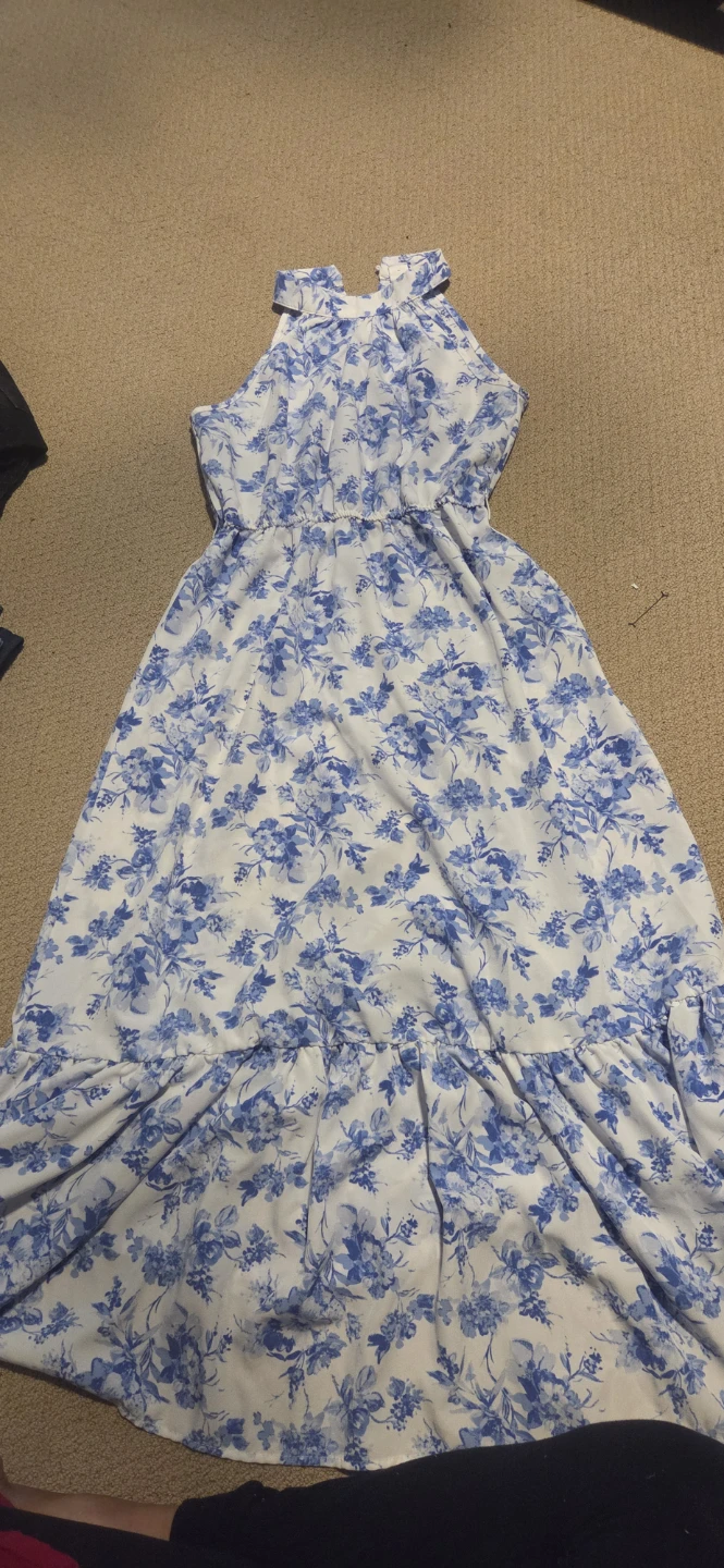 Maxi Dress Blue Floral