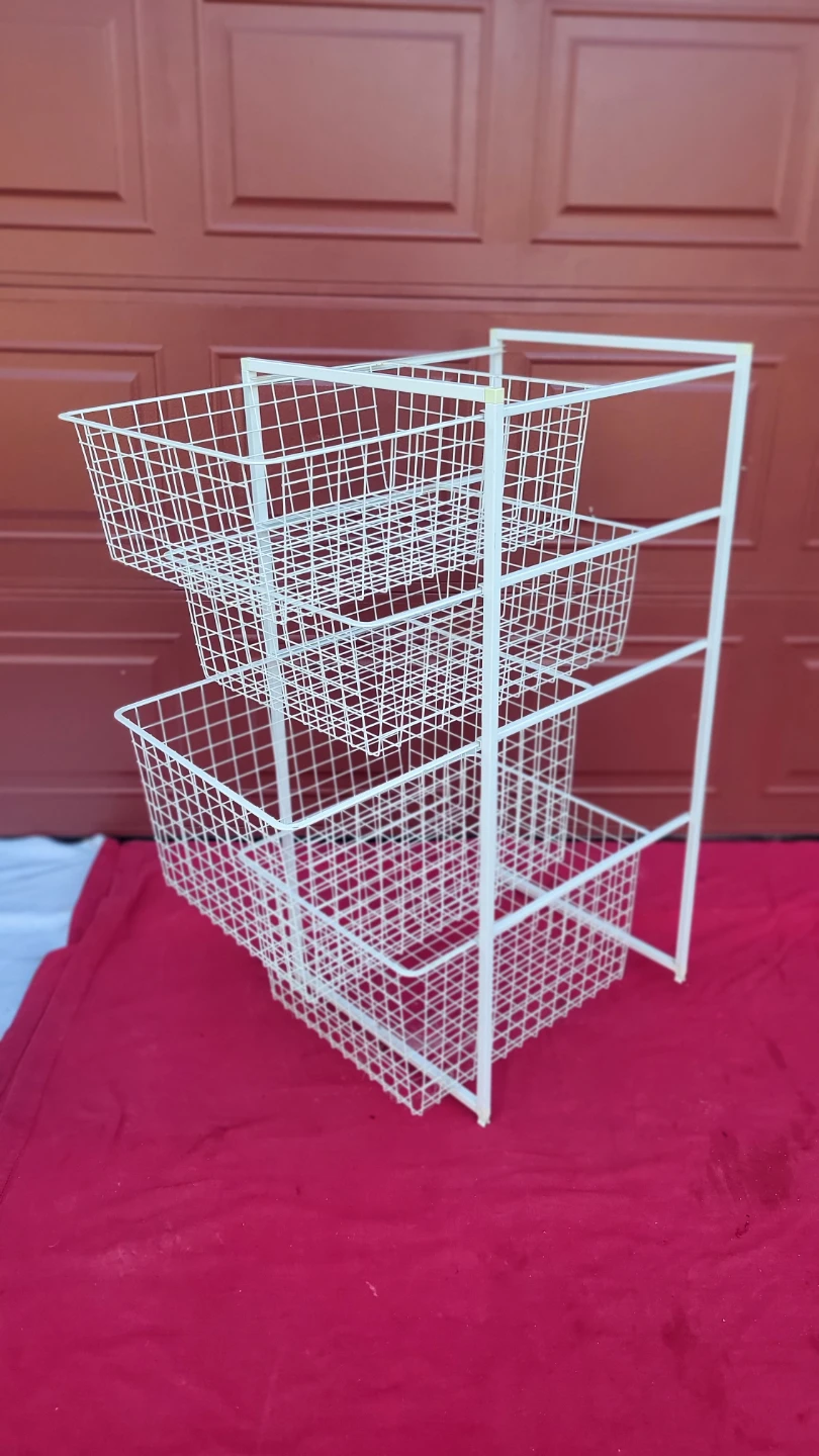 Set of 2 White Wire Storage Baskets - photo 3