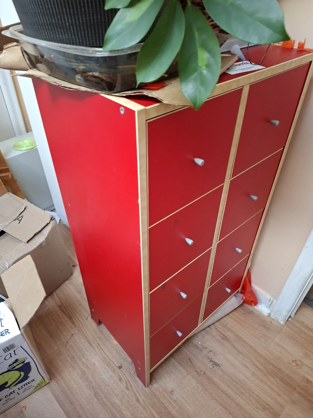 Red 8-Drawer Storage Unit - photo 2