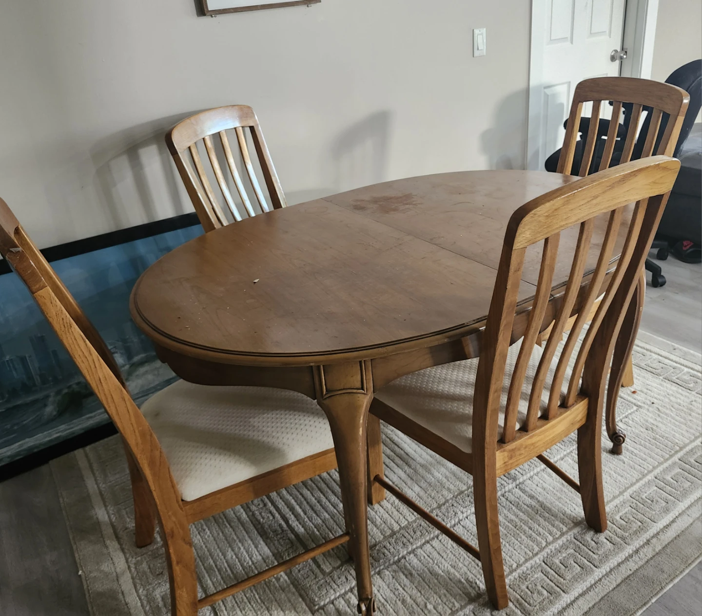 Wooden Dining Table and Chairs Set