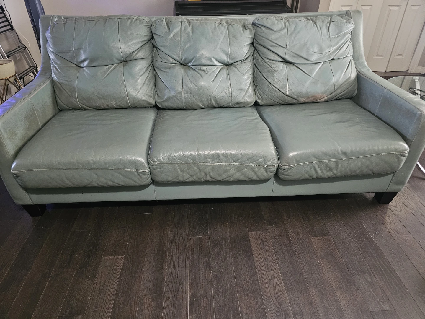 Green Leather Sofa