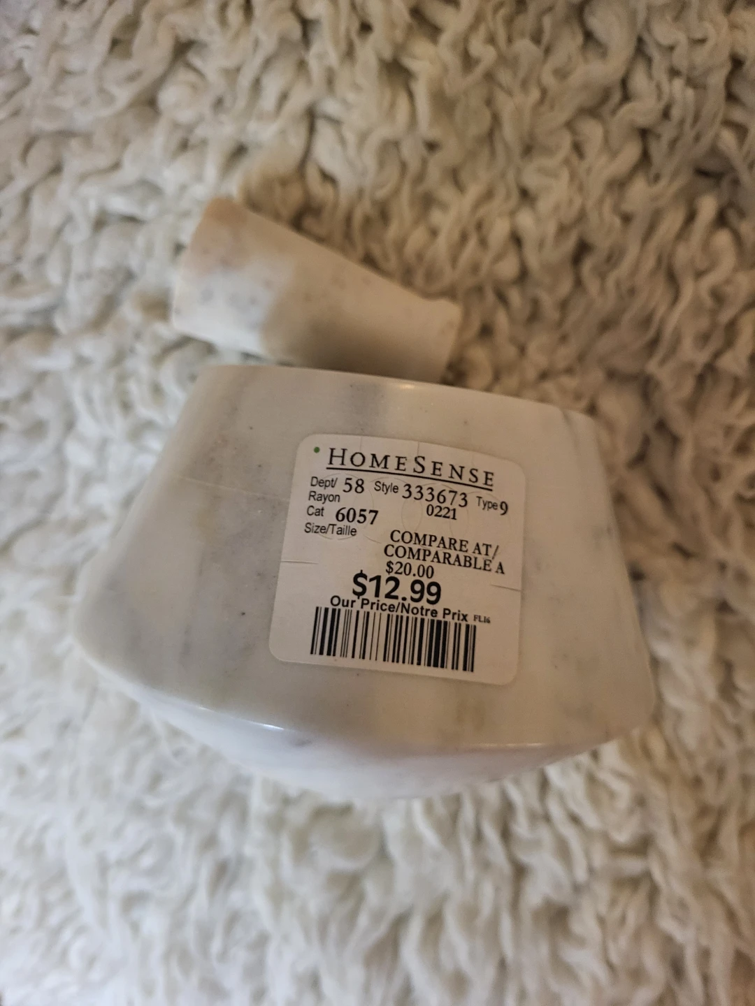 ⚽️ HOMESENSE Marble Mortar and Pestle - photo 3