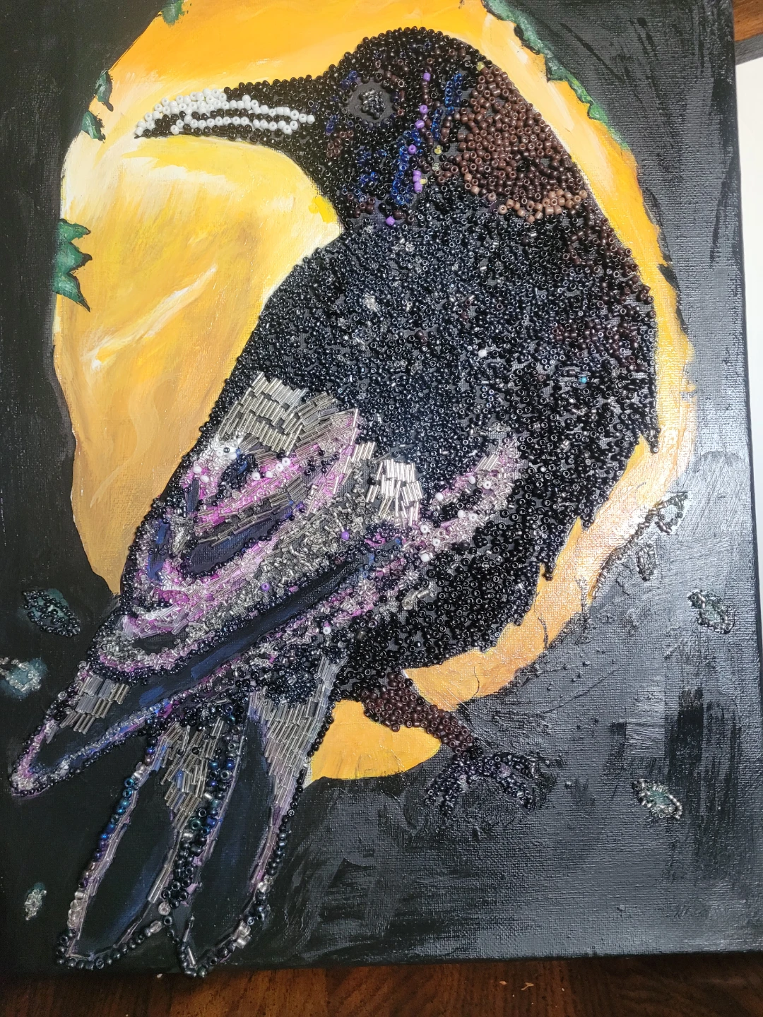 Beaded Crow Artwork - photo 2