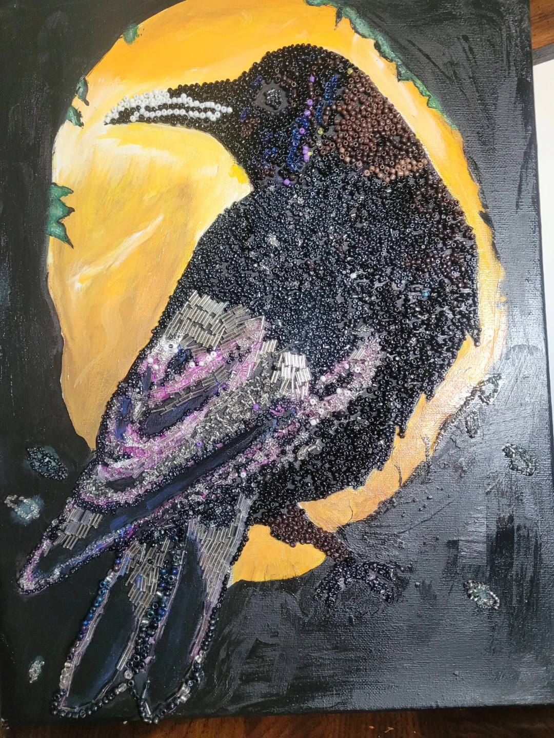 Beaded Crow Artwork - photo 3
