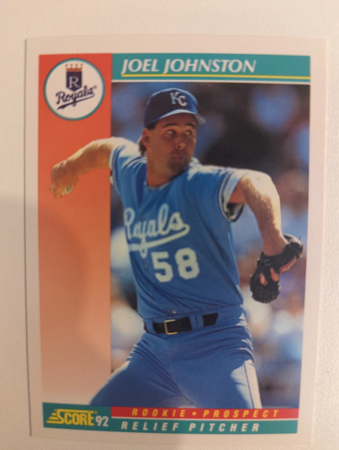 ⚽ 1992 Score Rookie Prospect Joel Johnston Baseball Card