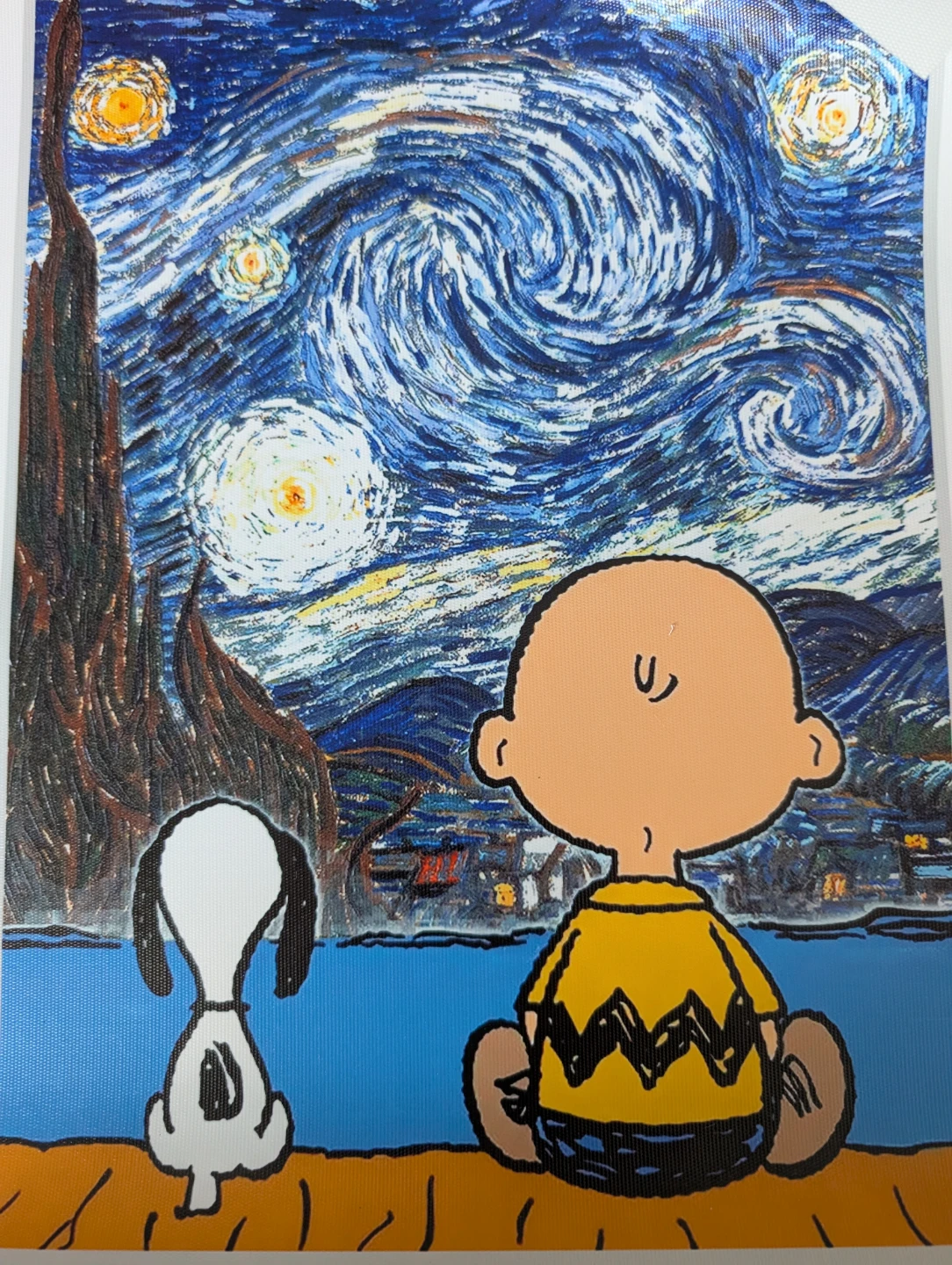 Charlie Brown & Snoopy Starry Night print, 30x40cm - photo 2