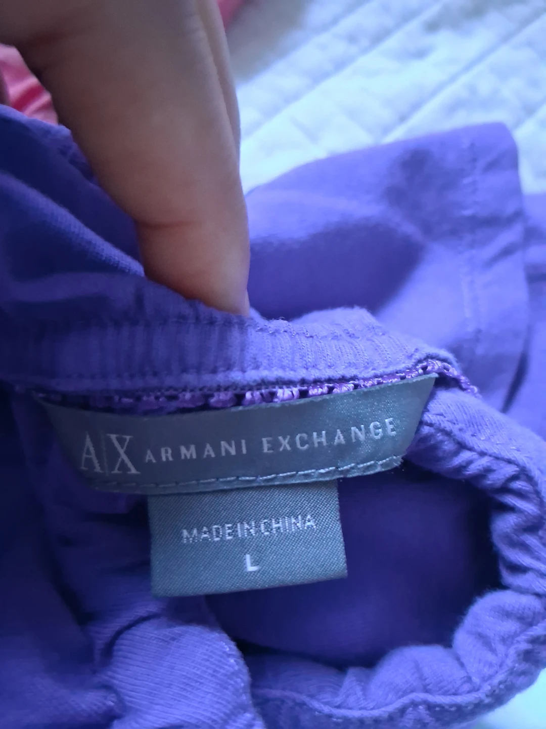 Armani Exchange Purple Halter Tank Top with Ring Detail - photo 2