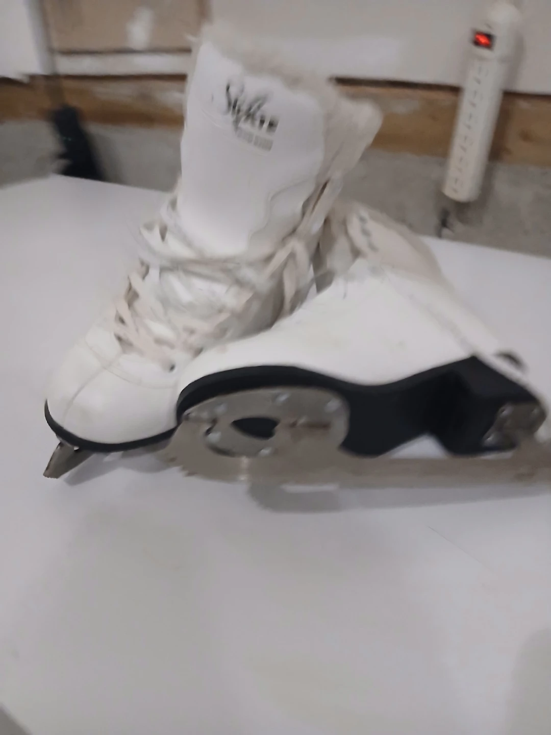 White Figure Skates with Fur Lining