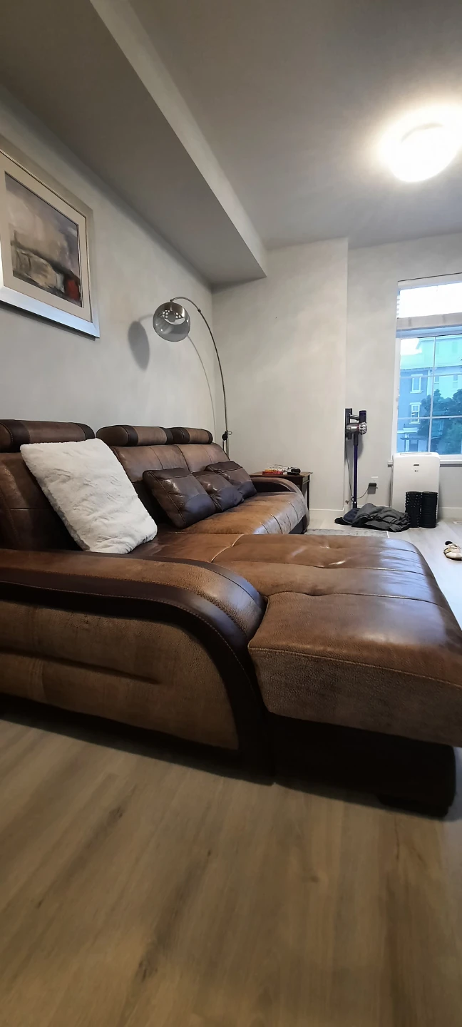 Brown Leather Sectional Sofa - photo 2