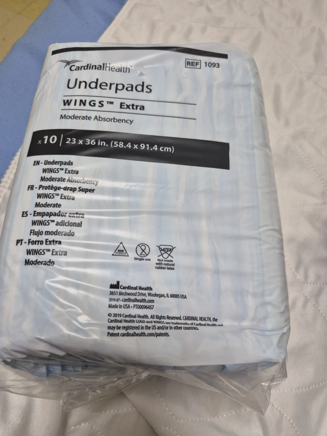 Cardinal Health Underpads WINGS Extra - 23 x 36 in.