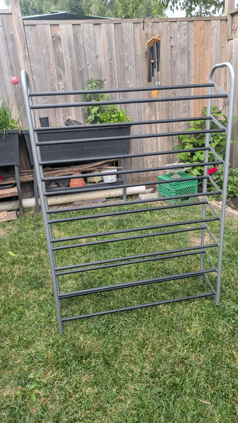Grey Metal sturdy 8-Tier Shoe Rack - photo 2