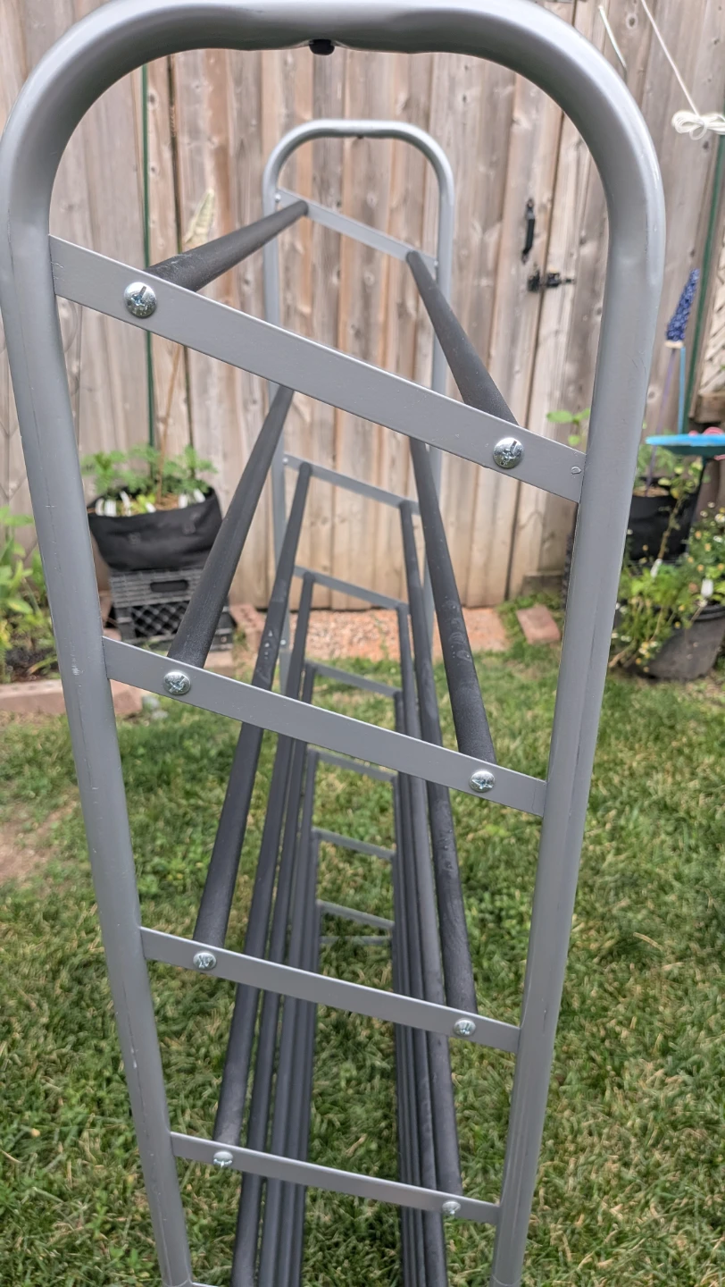 Grey Metal sturdy 8-Tier Shoe Rack - photo 4