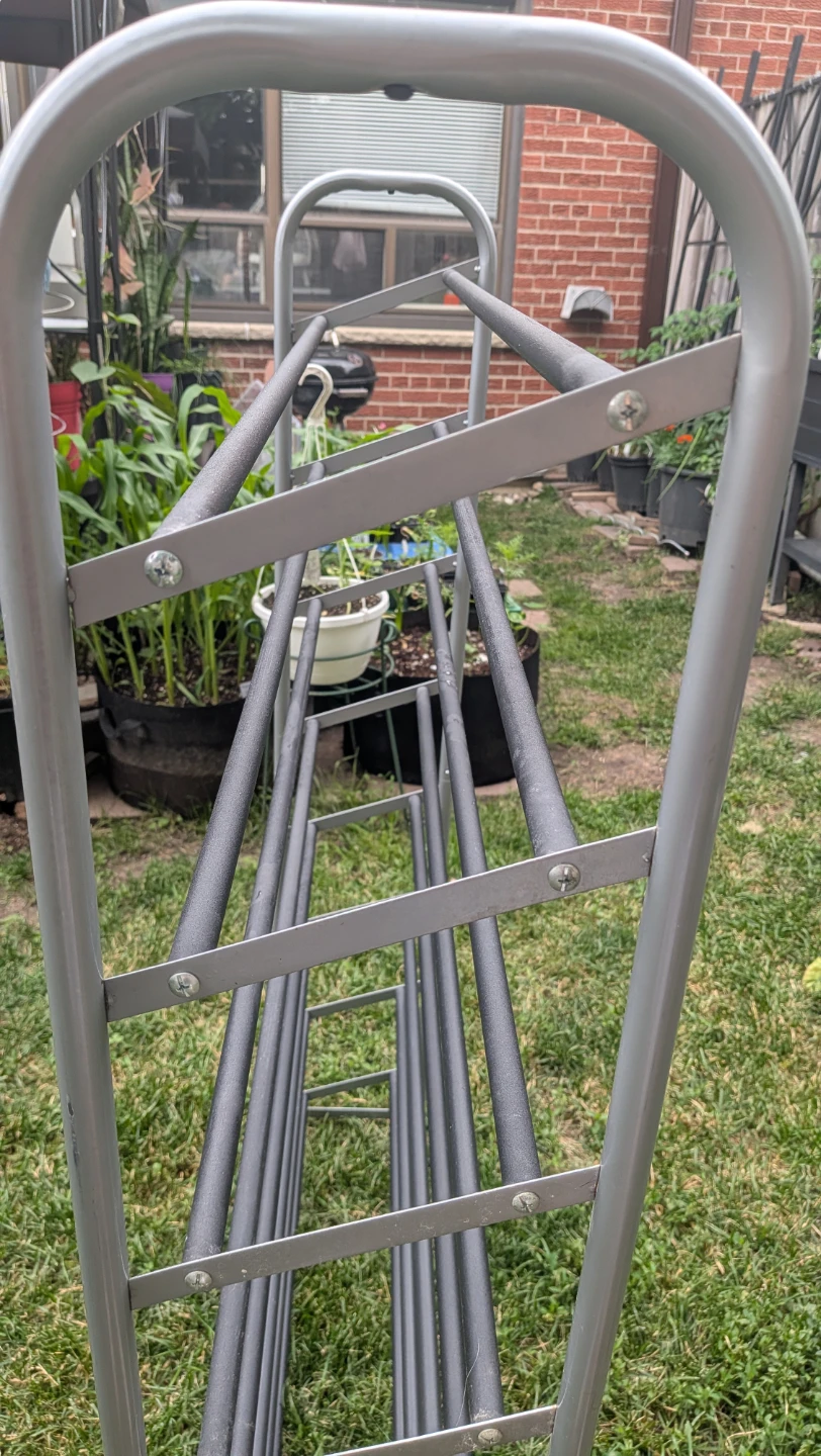 Grey Metal sturdy 8-Tier Shoe Rack - photo 5