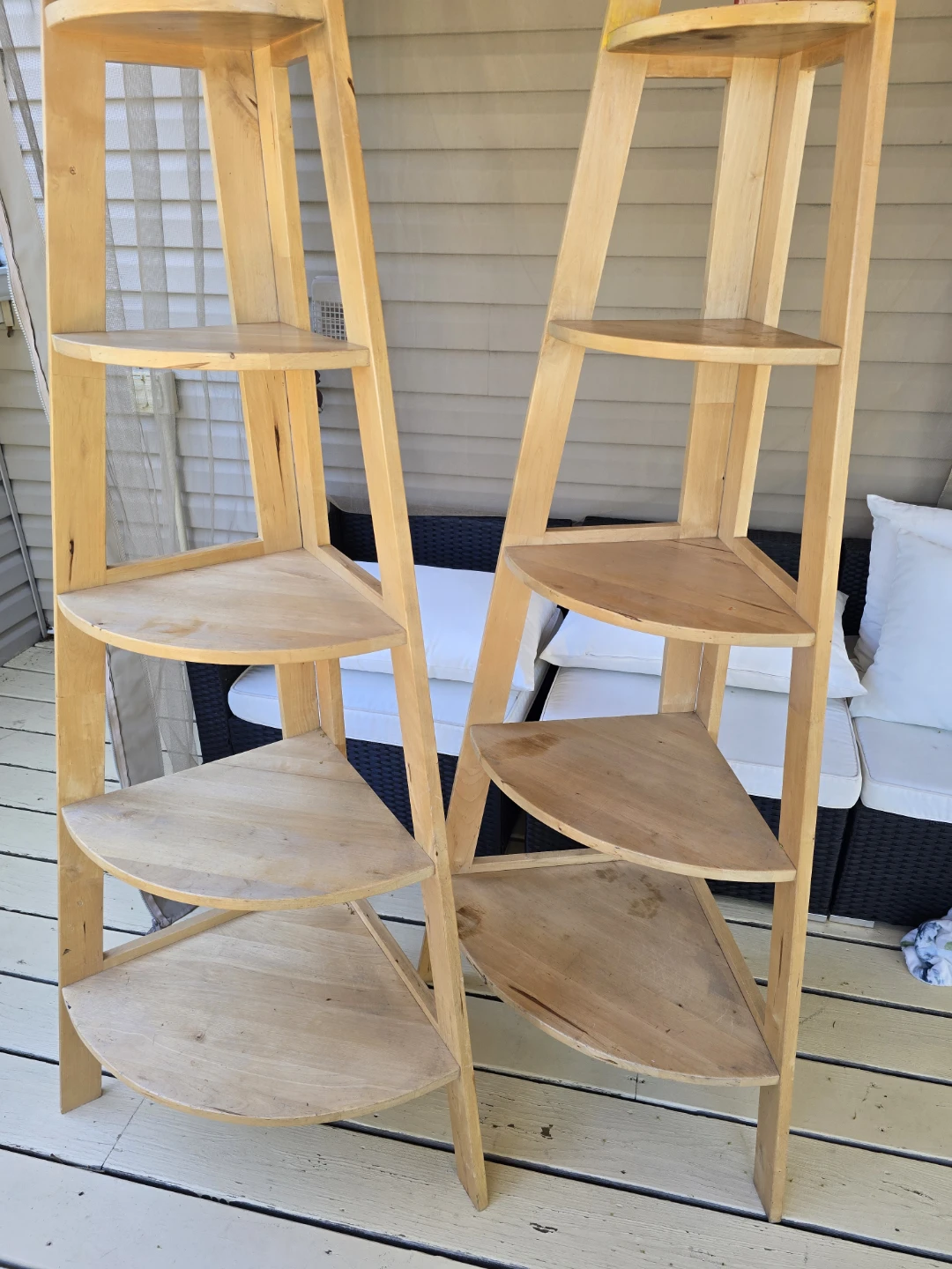 Wooden Corner Shelf Unit