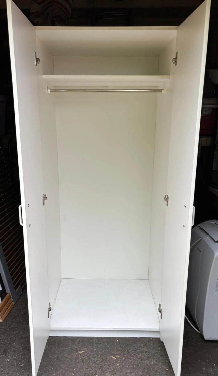 Large White Double Door Wardrobe - photo 2