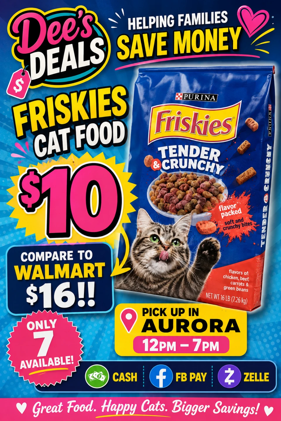 Purina Friskies Tender & Crunchy Cat Food - 16 LB Bag