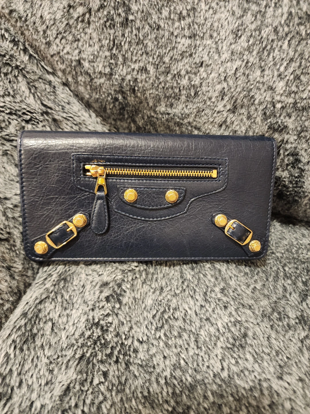 Balenciaga Blue Leather Wallet