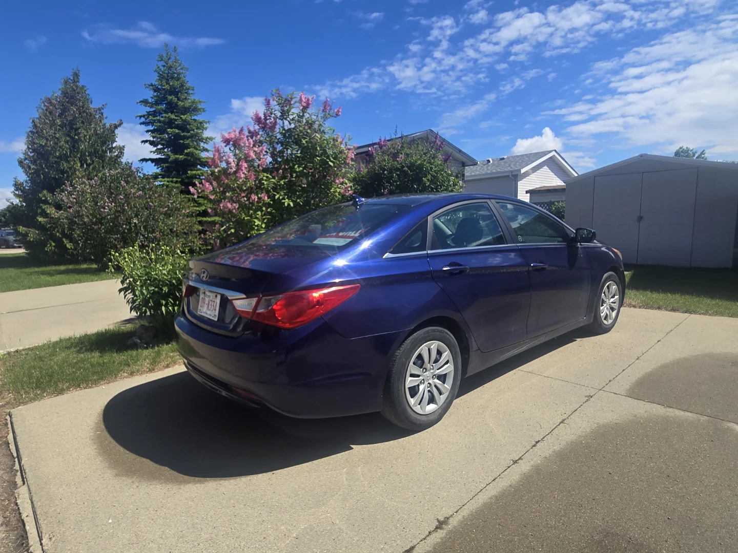 Blue Hyundai Sonata Sedan