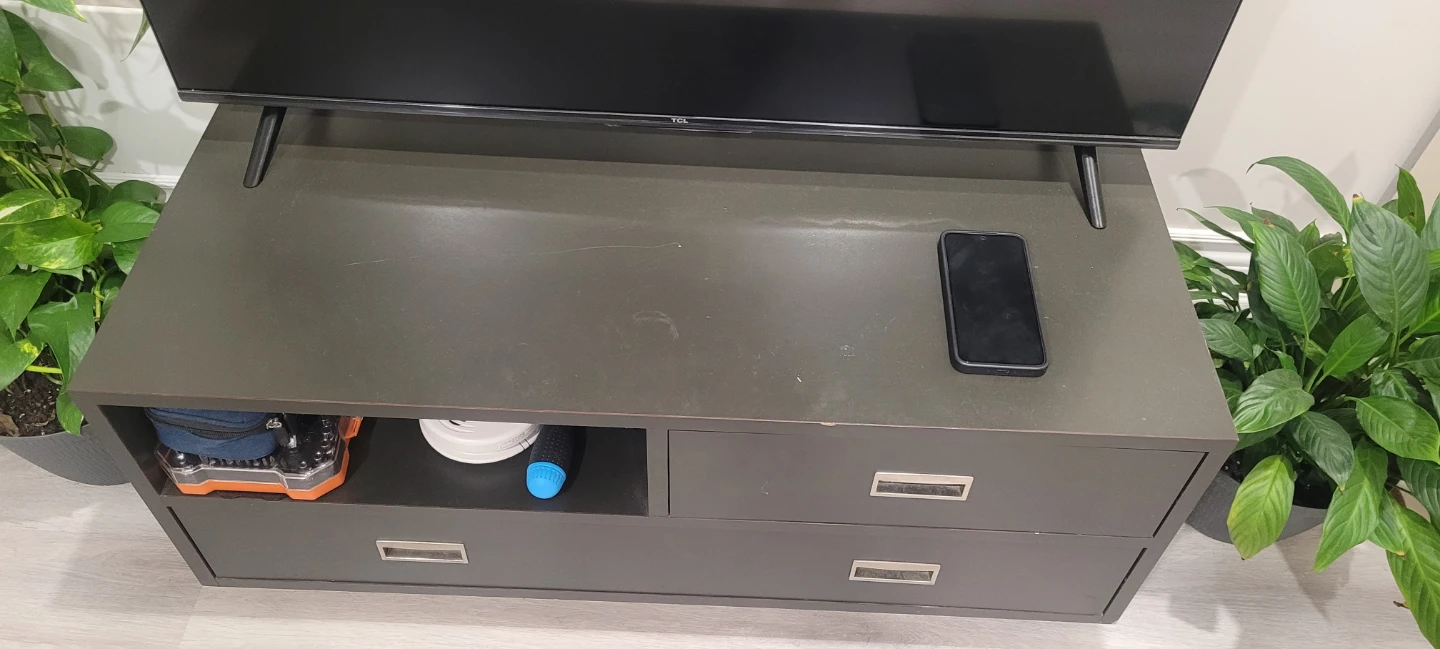 Dark Grey TV Stand with Drawers - photo 2