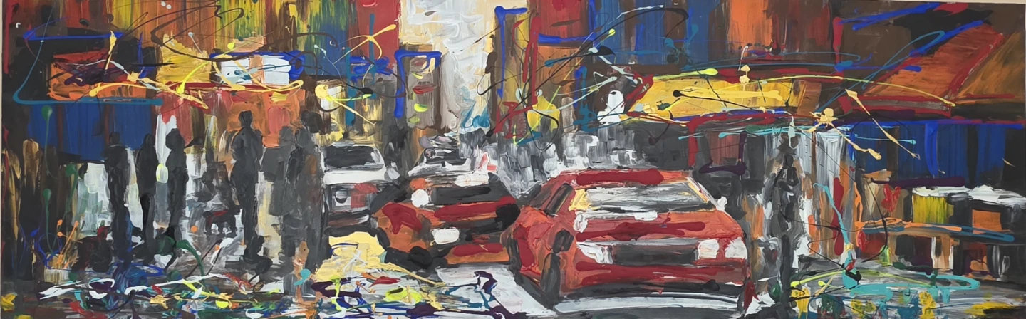 Huge original hand-painted painting by local artist Downtown Van - photo 5