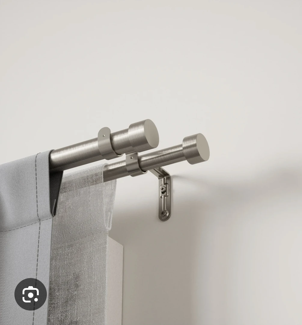 Double Curtain Rod umbra Cappa 72 -144 inches