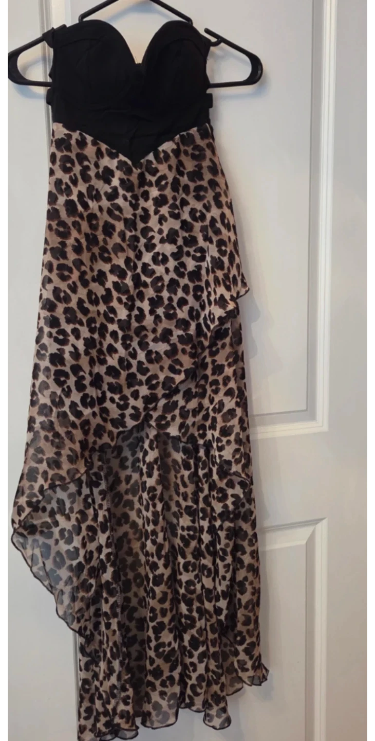 Strapless Leopard Print Dress - photo 4