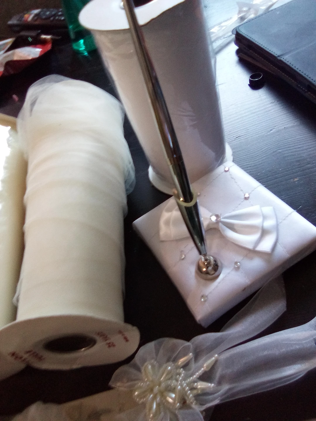 Wedding Cake Knife and Tulle Rolls - photo 4