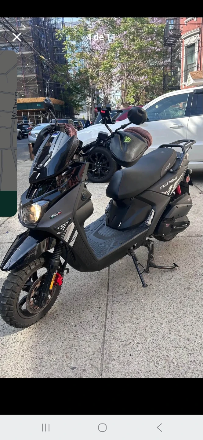 Black Fly Wing 200cc Scooter