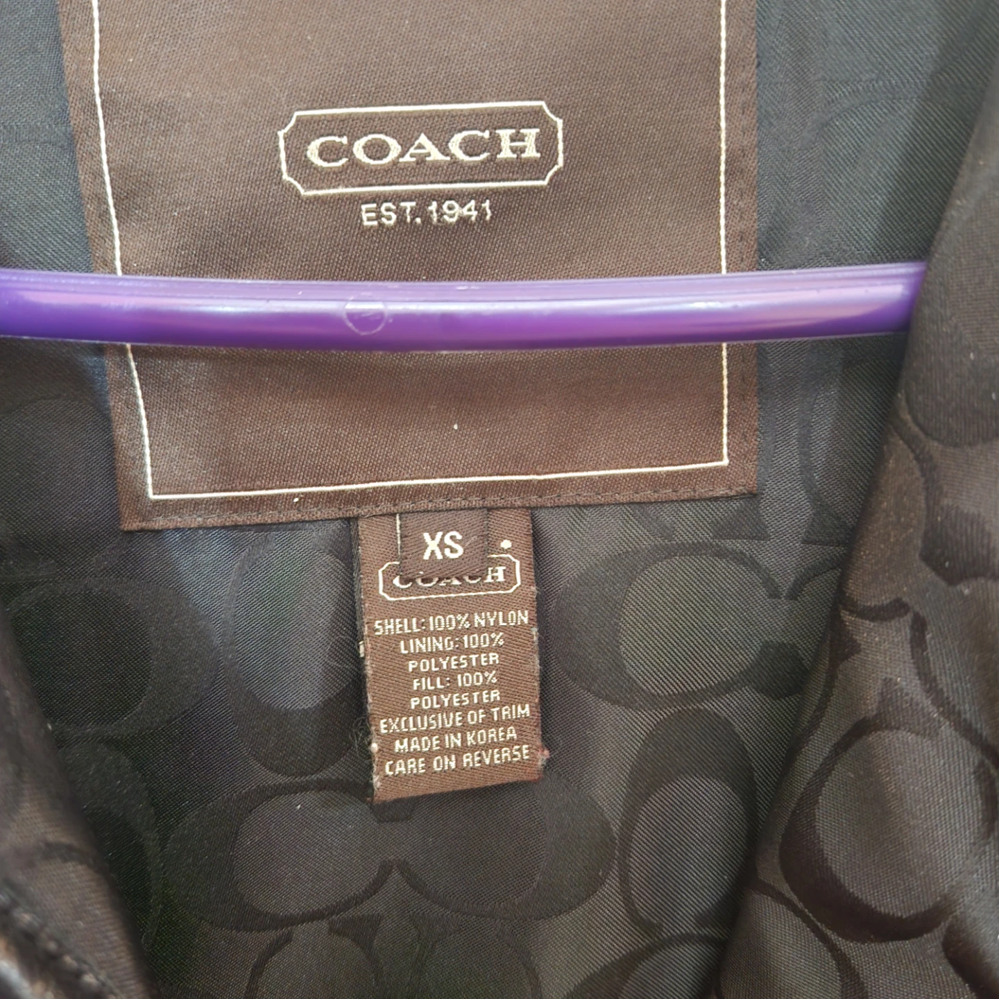 Coach Quilted Jacket XS - photo 2
