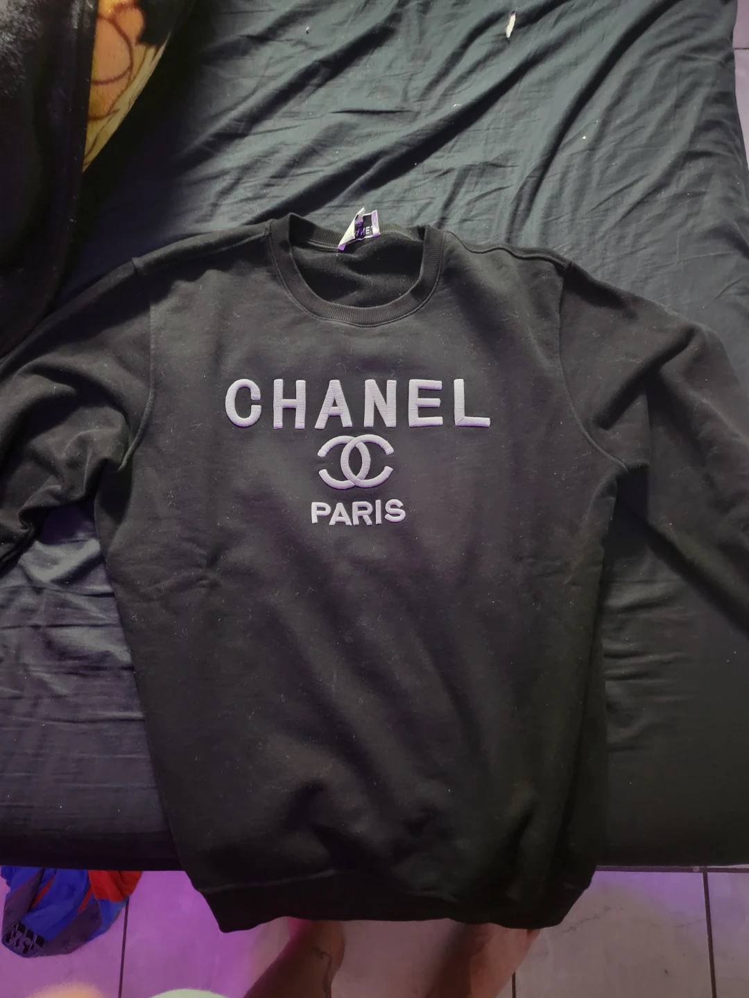 Chanel Paris Black Crewneck Sweatshirt