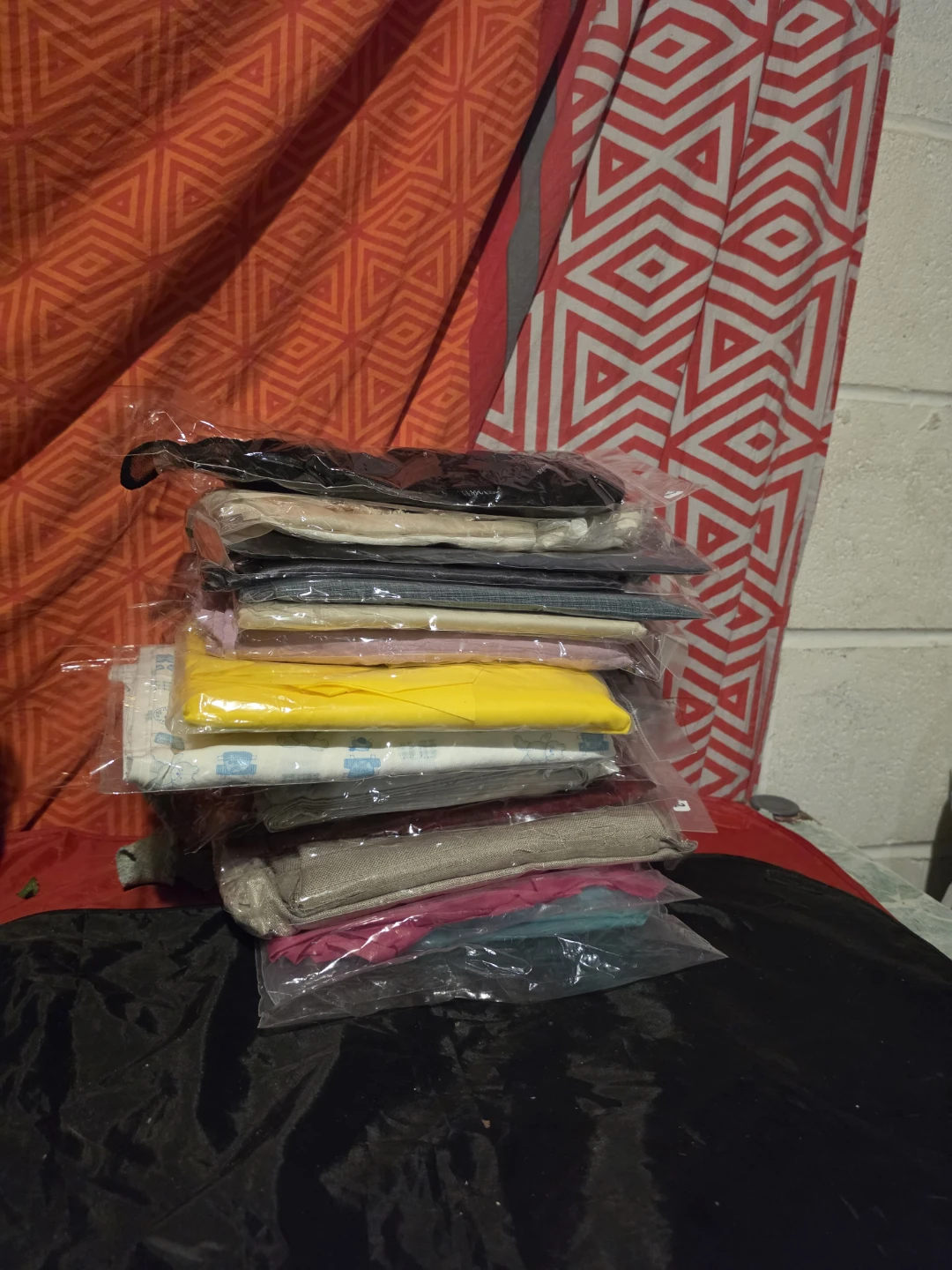 Pack of various colourful scrunchies