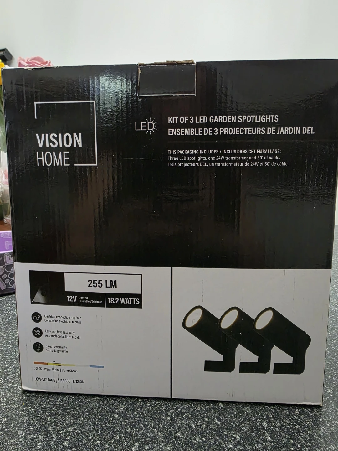 Vision Home Kit of 3 LED Garden Spotlights