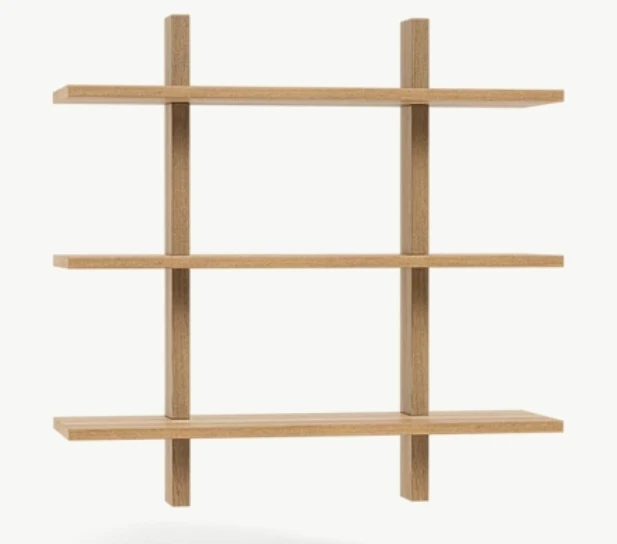 Modern 3-Tier Wood Wall Shelf - photo 2