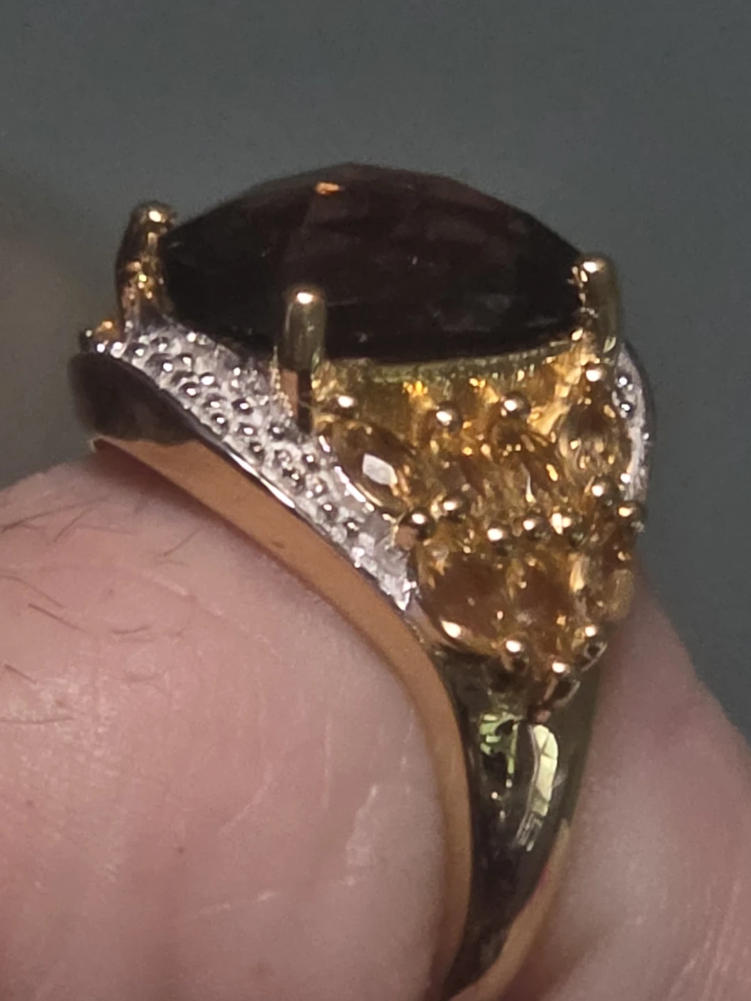 Citrine and Topaz 14K-GP ring - photo 3