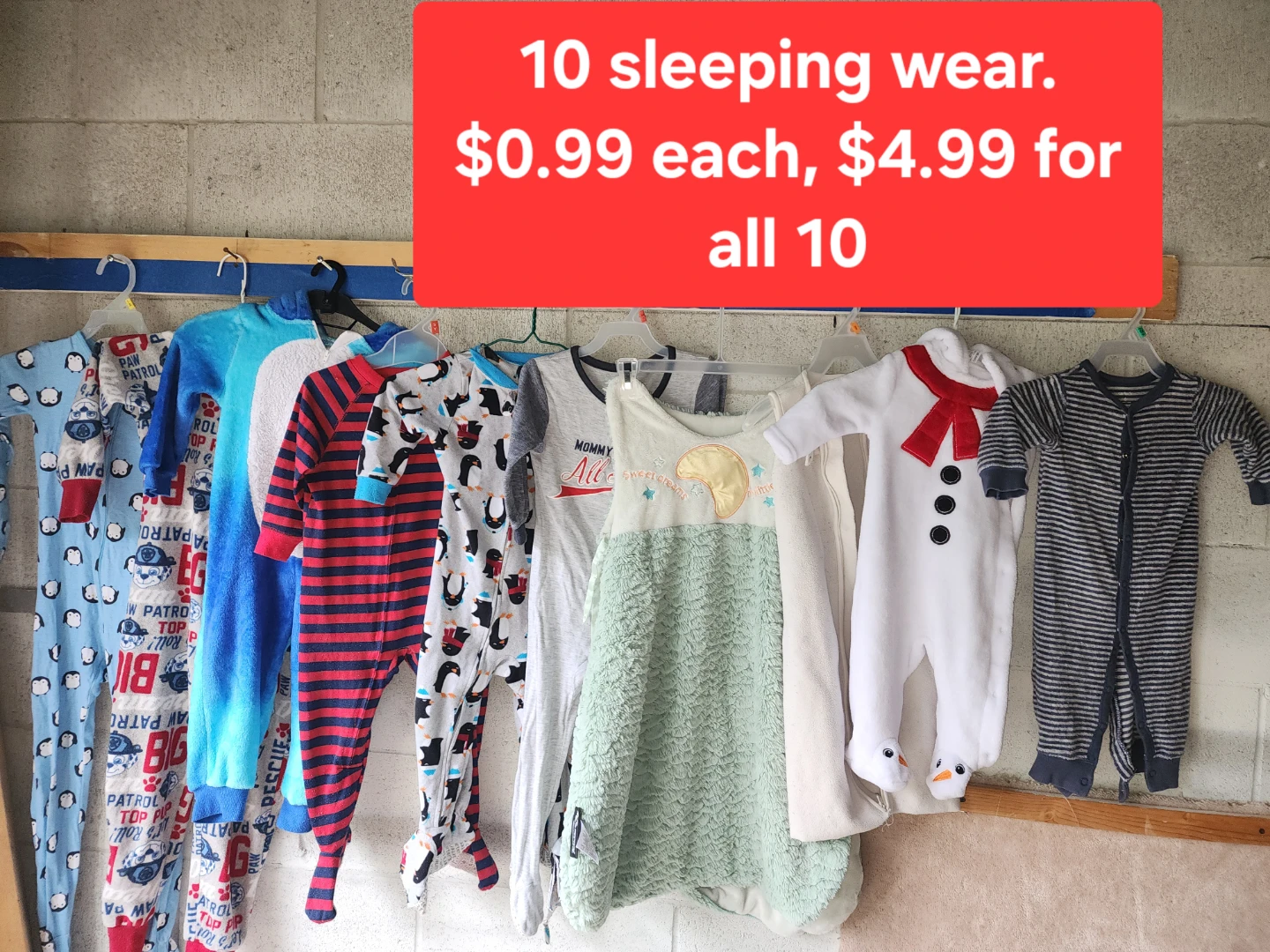 10 Pcs Children's Sleeping Wear Bundle