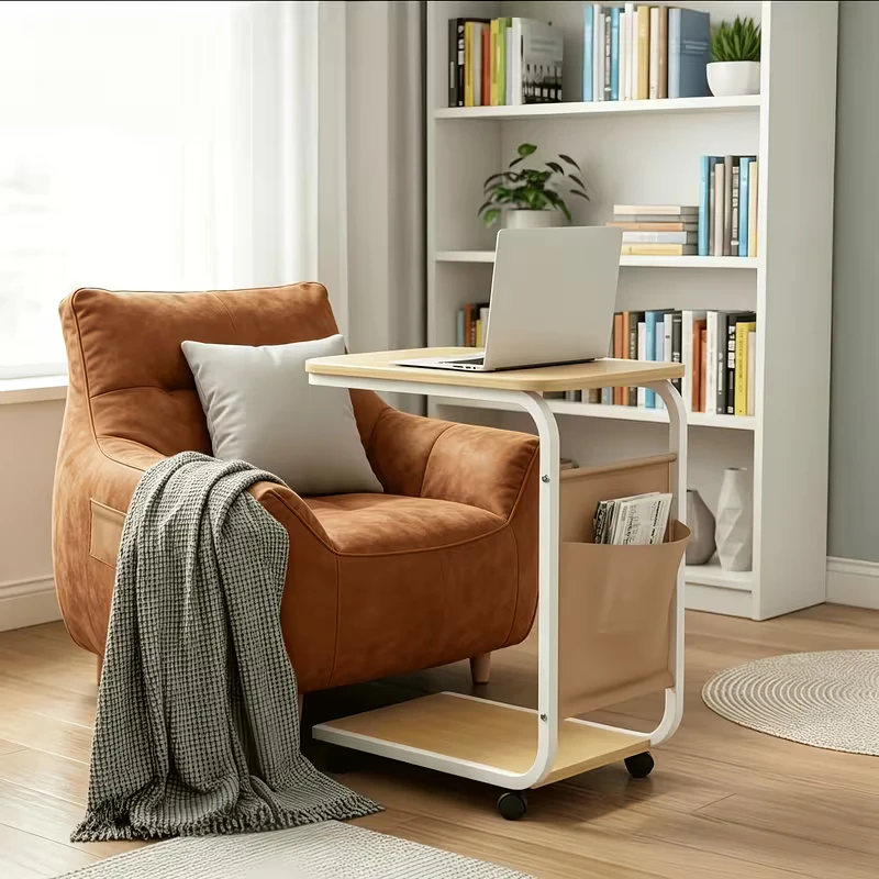 [Brand New] C-Shaped Side Table with Storage Pocket - photo 2