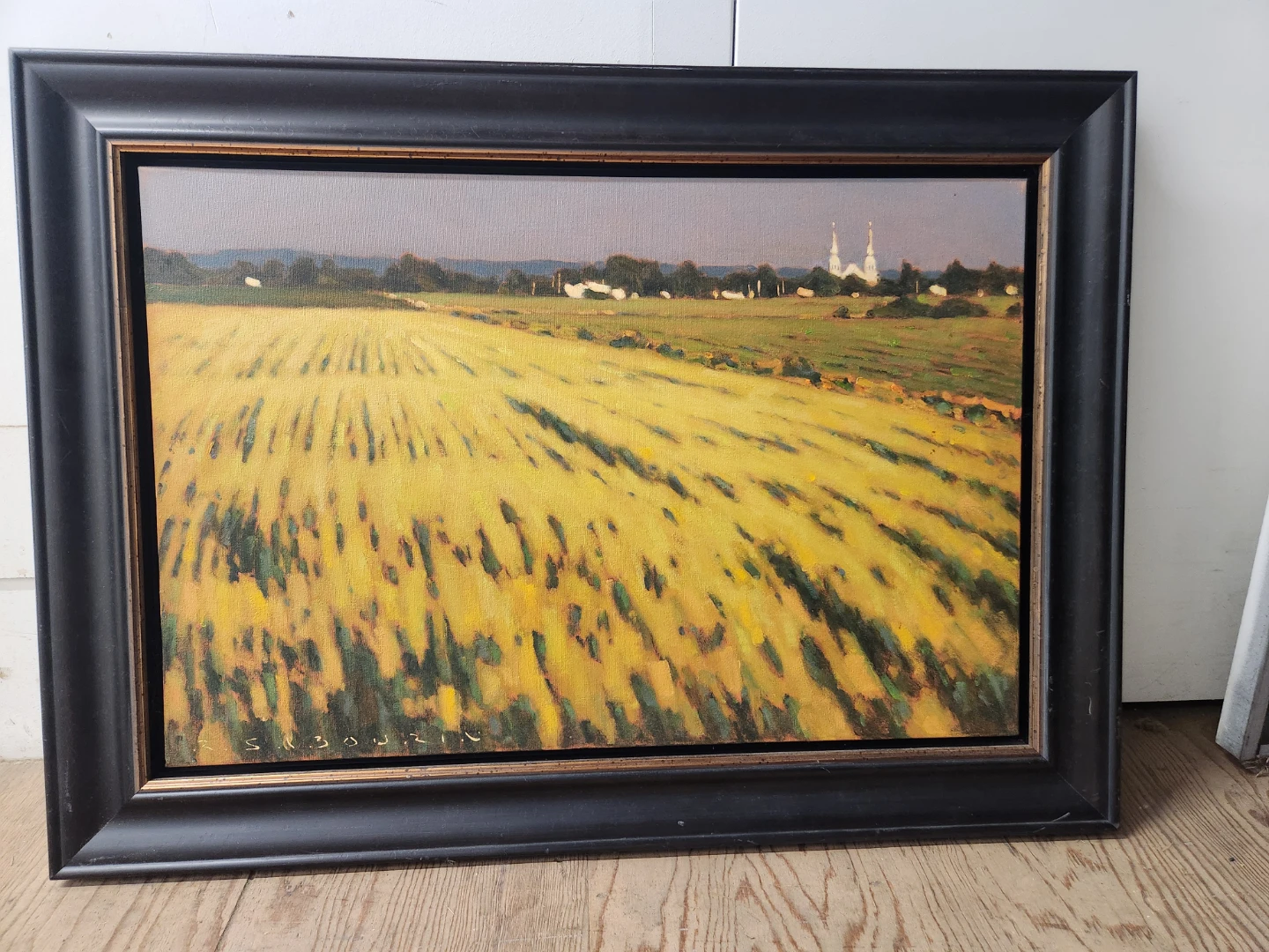Real Sabourin "Champ De Ble" Oil Painting 20 X 30 in. - photo 3