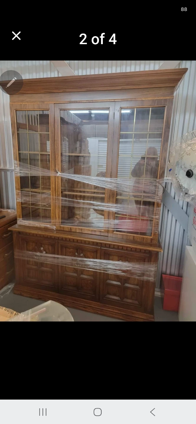 Wooden China Cabinet with Glass Doors - photo 2