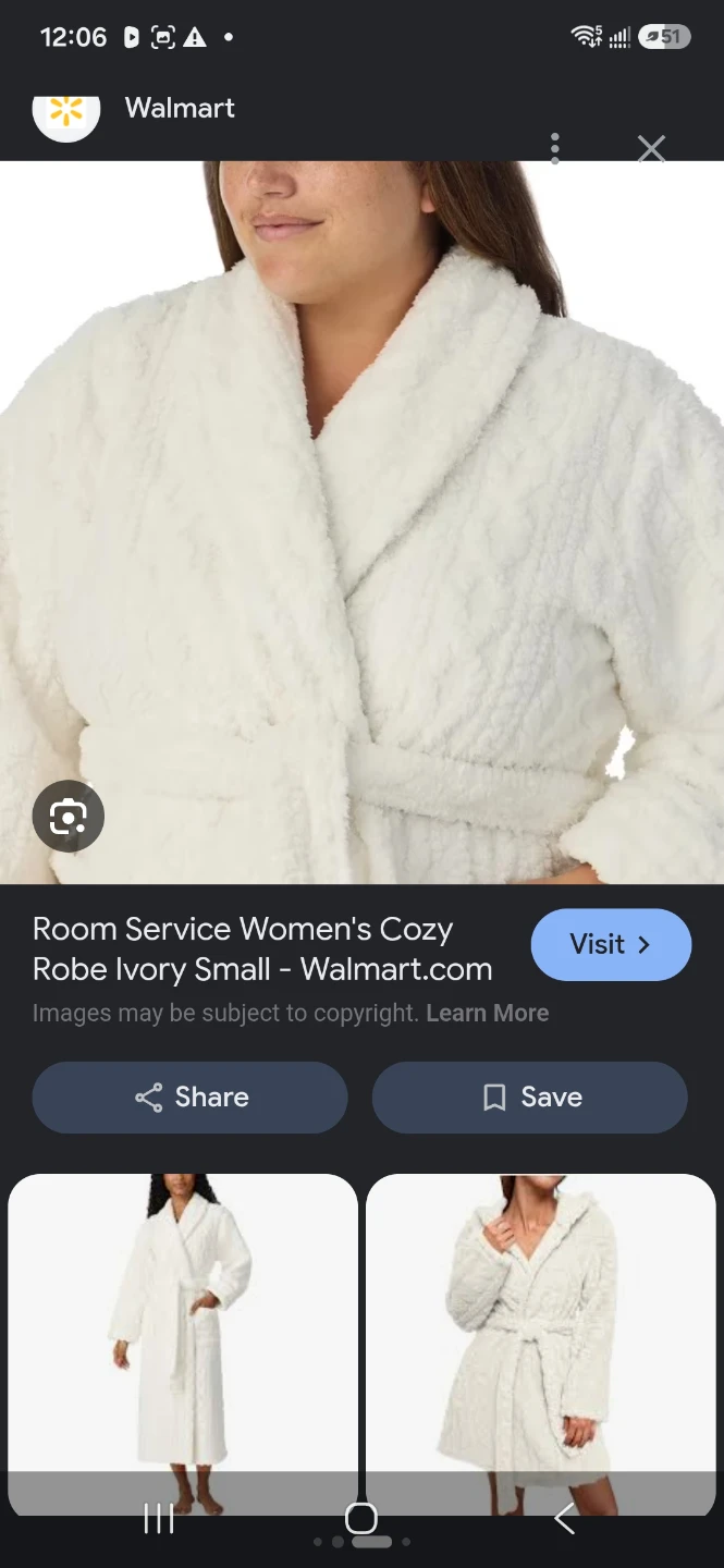 Room Service Women's Cozy Fleece Robe - Ivory