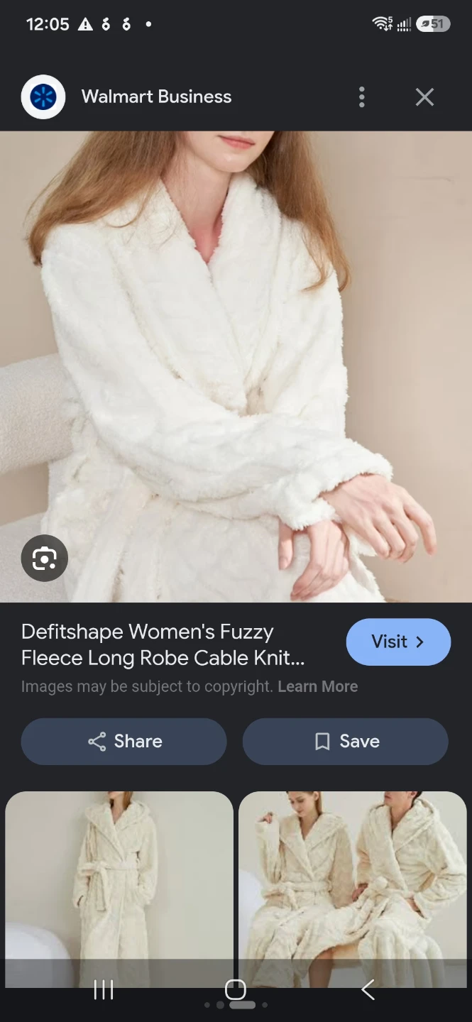 Room Service Women's Cozy Fleece Robe - Ivory - photo 2