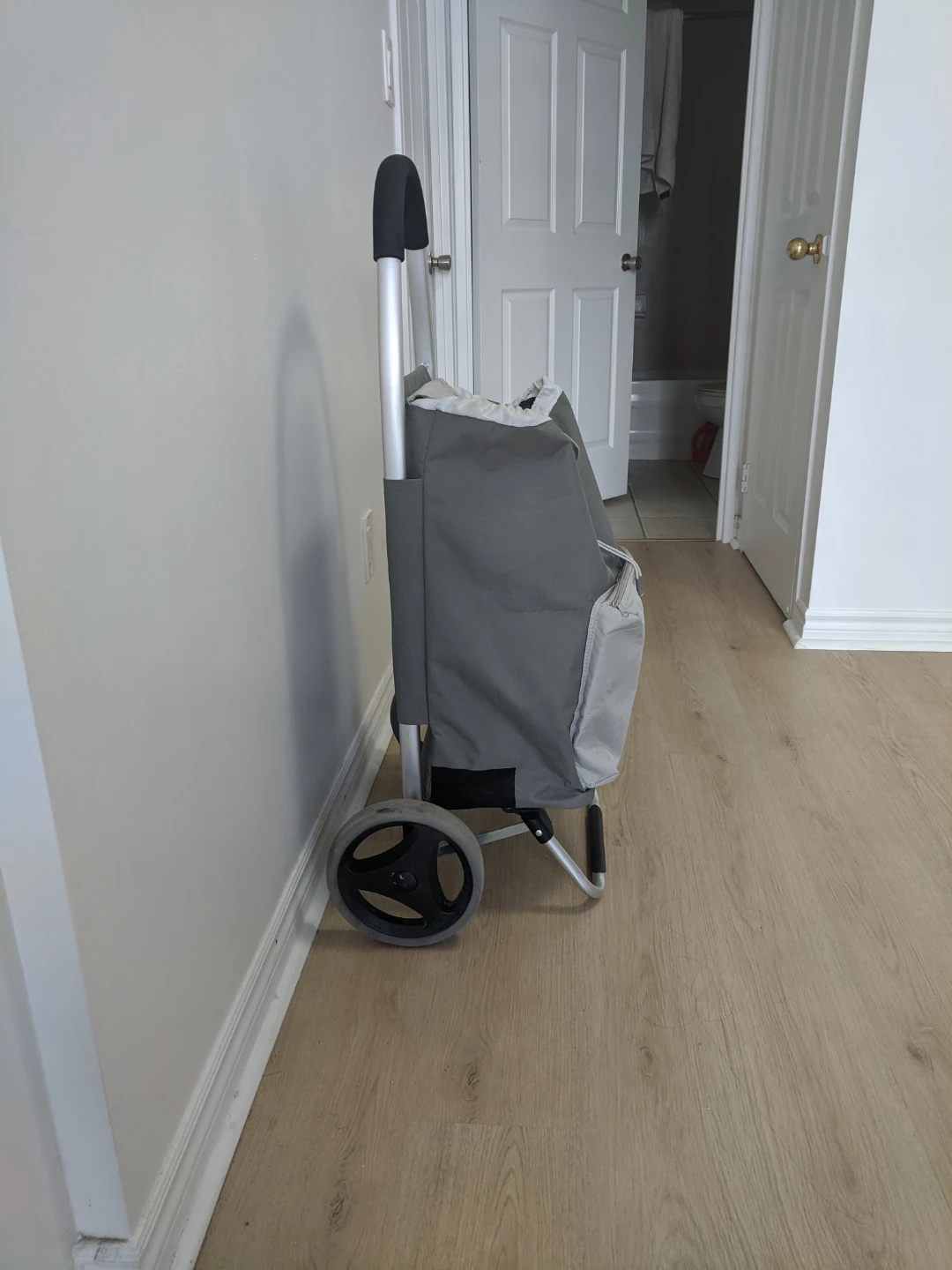 Grey Rolling Shopping Cart - photo 2