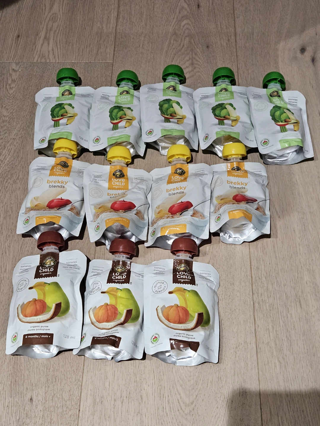 Love Child organic veggie and fruit pouches